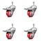 Service Caster 3.5 Inch Red Polyurethane Swivel 3/8 Inch Stem Caster Set Total Lock Brake SCC SCC-TSTTL20S3514-PPUB-RED-381615-4 - alternate 1